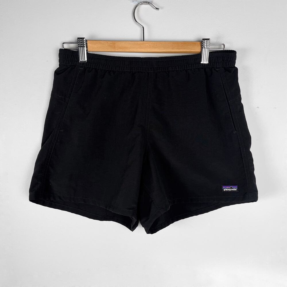 Patagonia Women's Baggies Athletic Nylon Shorts Black Size Small